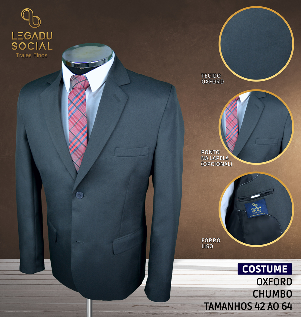 Costume Oxford Chumbo