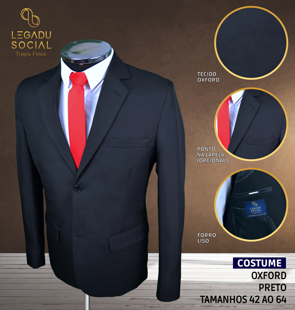 Costume Oxford Preto